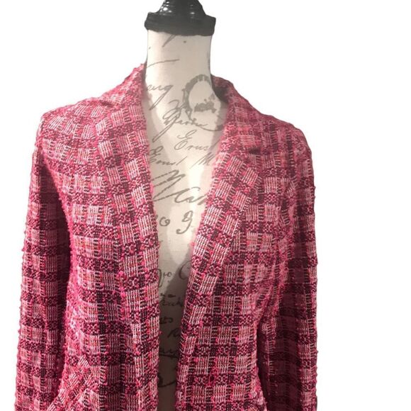 NWT melloday size XS petite pink tweed cardigan - Picture 4 of 16